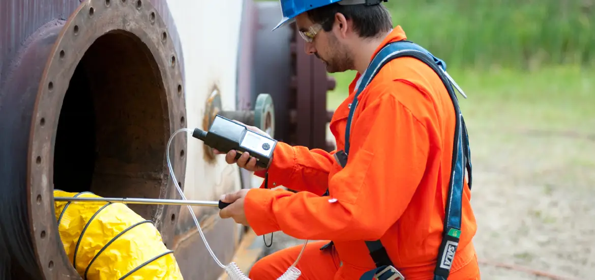 Instalação de detectores de gases
