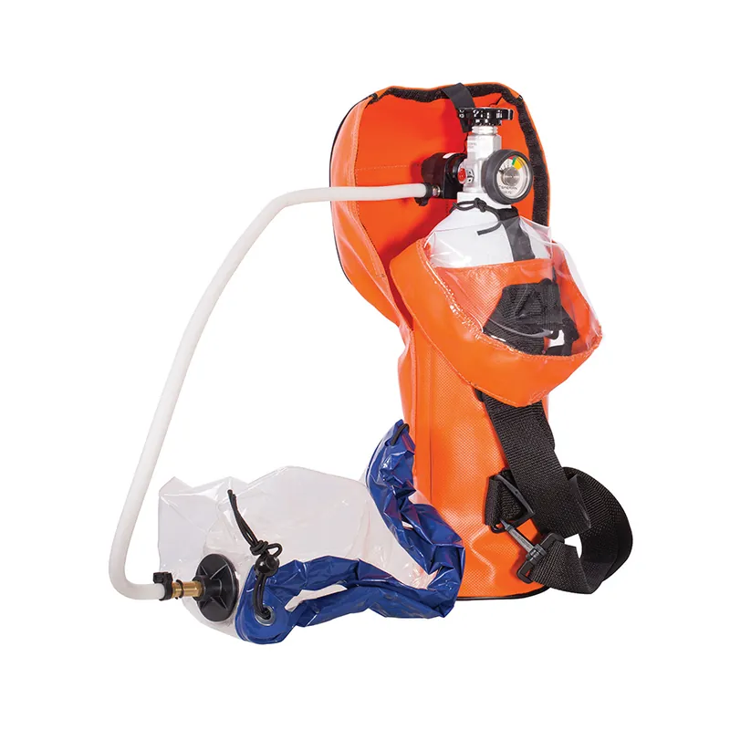 Equipamento de fuga EEBD com capuz e cilindro de ar