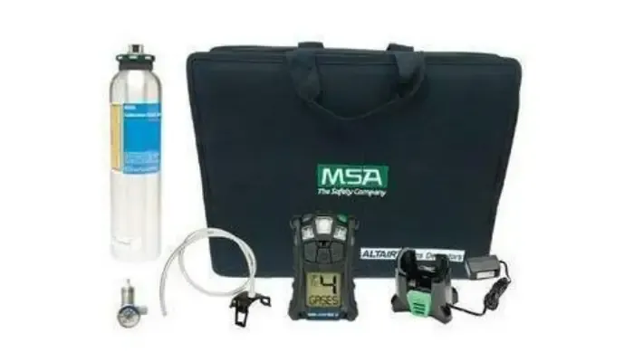 Kit MSA com detector ALTAIR, maleta, cilindro de gás de teste, regulador e carregador